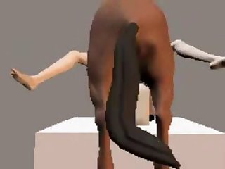 3d Animation Horse And Woman