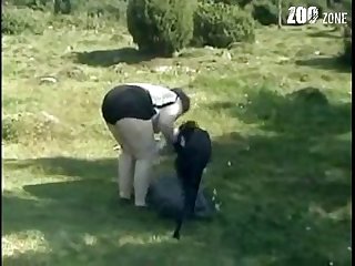 Dog Pumped Her Full Of His Semen. Then Her Cunt Was